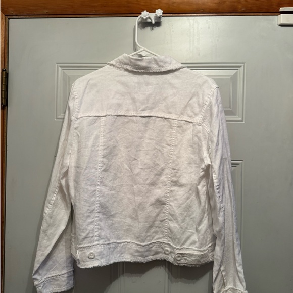 Tommy Bahama Classic White Linen Jean Jacket size large - Picture 2 of 5